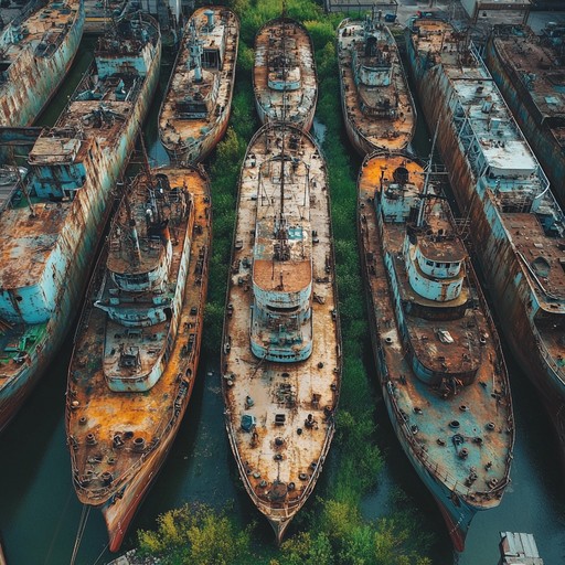 Free Abandoned shipyard aerial Image - Aerial, Abandoned, Shipyard ...