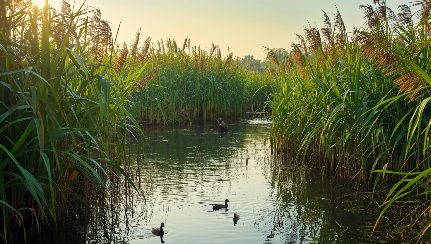 Free Emerald Wetland Serenity Image - Wetland, Reeds, Emerald ...
