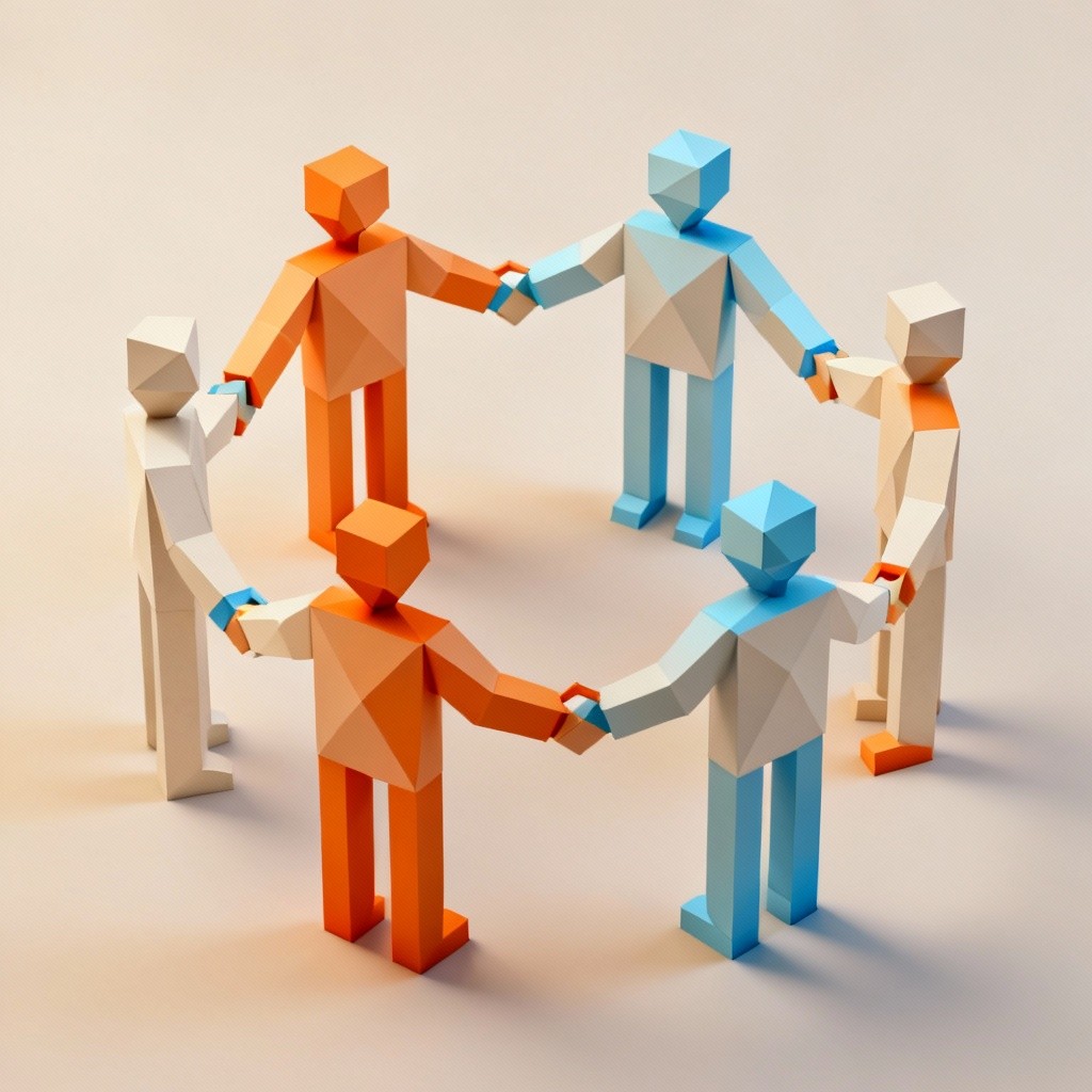 Free Geometric Friendship Circle Image - Friendship, Unity, Teamwork ...