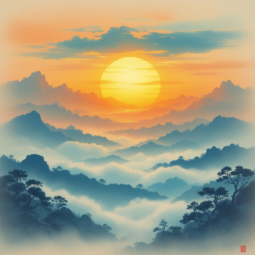 Free Misty Mountain Dawn Image - Sunrise, Mountains, Mist | Download at ...