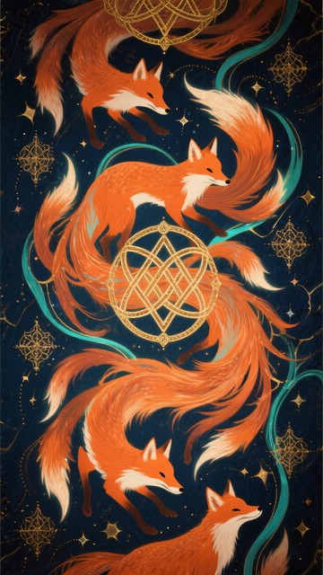 Foxes Using Energy Free Celestial Fox Dance Image | Download at StockCake