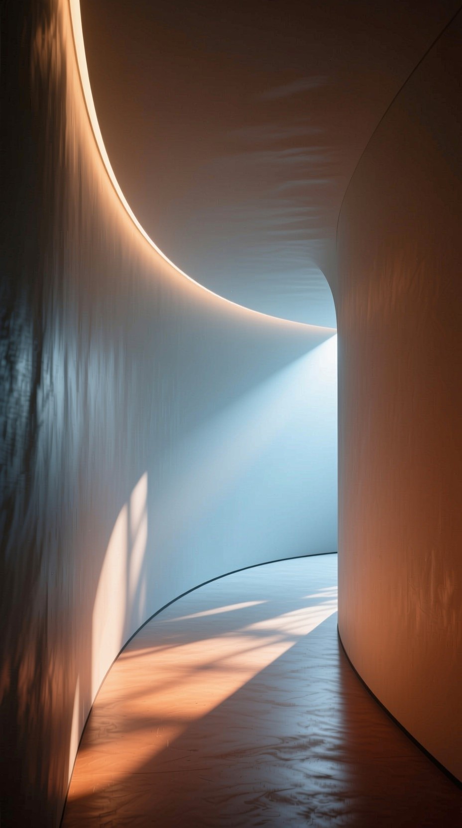 Free Curved Light Journey Photo - Minimalist, Architecture, Corridor ...