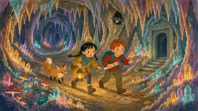 Download Crystal Cave Adventure Image - Illustration, Storybook, Cave ...