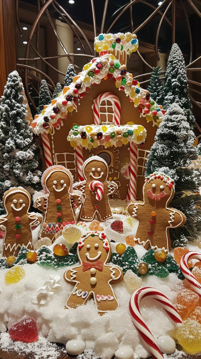Free Gingerbread House Display Image - Gingerbread, Candy, Christmas ...