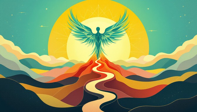 Phoenix Rising Simple Image Free Phoenix Rising Majestically Image - Phoenix, Geometric, Minimal ...