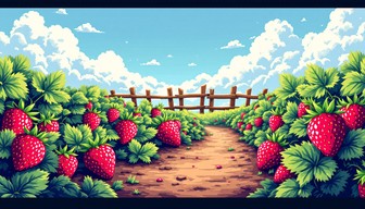 Free Pixel Strawberry Paradise Image - Pixel, Strawberry, Retro ...