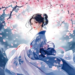 Free Cherry Blossom Dance Image - Anime, Kimono, Sakura | Download at ...
