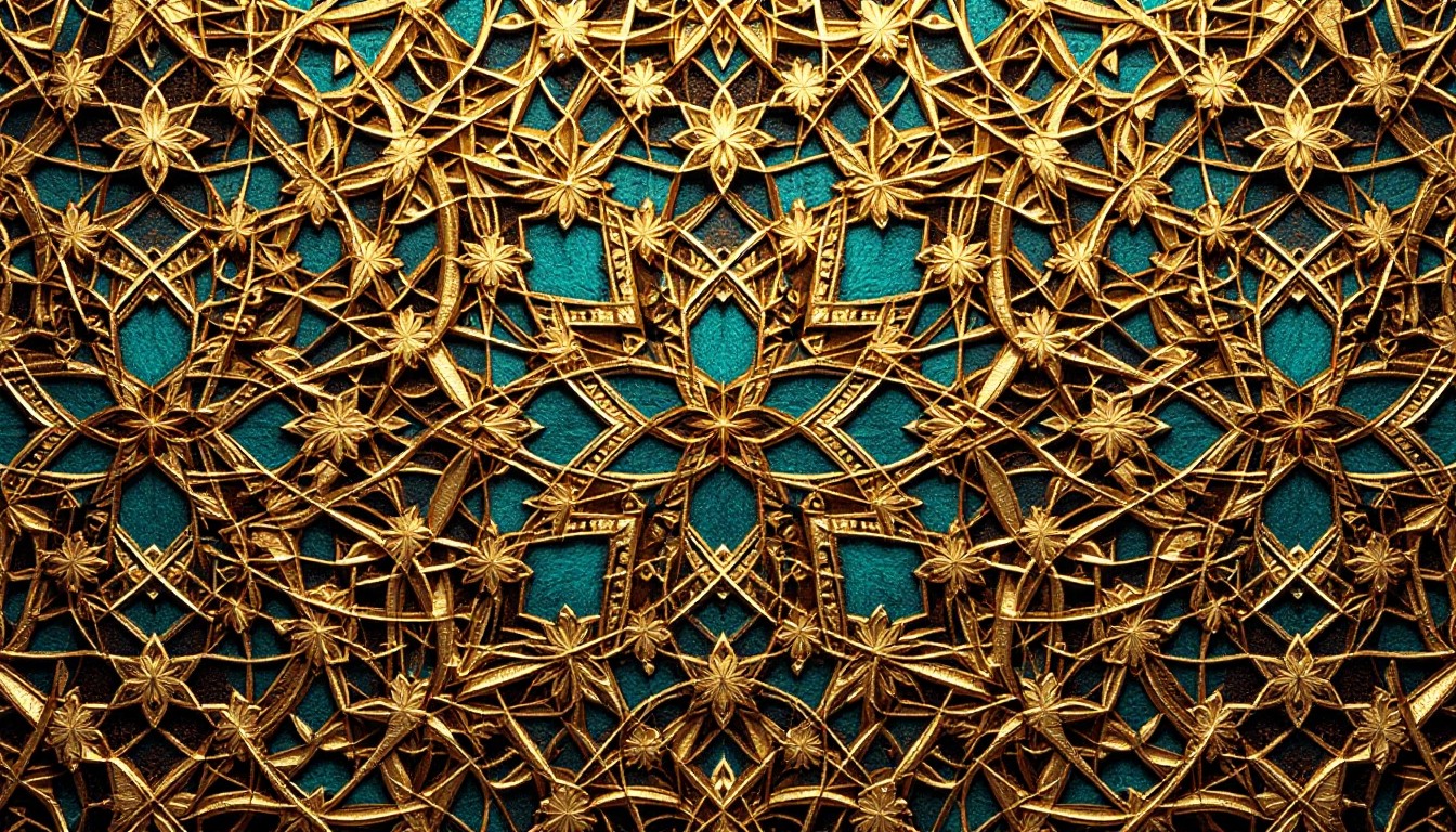 Free Golden Arabic Pattern Image - Geometric, Arabesque, Islamic ...