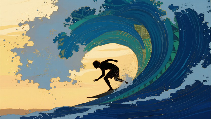 2d Wave Rider Design Free Wave Rider Silhouette Image - Surfer, Silhouette, Wave | Download ...