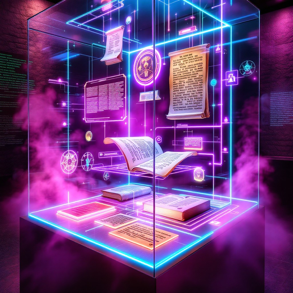 Free Digital Knowledge Archive Image - Cyberpunk, Holographic, Digital ...