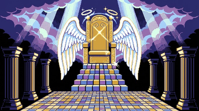 Free Divine Pixelated Throne Image - Throne, Celestial, Divine ...