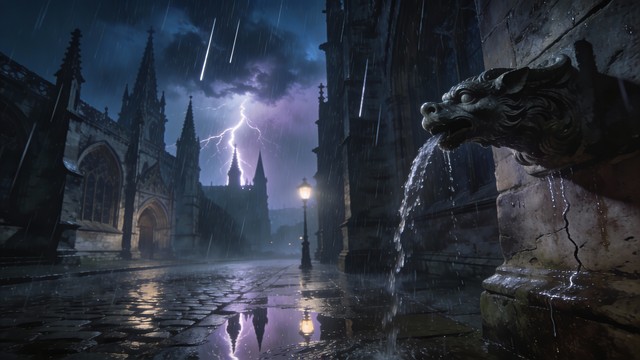 Free Gothic Storm Majesty Image - Gothic, Cathedral, Rain | Download at ...