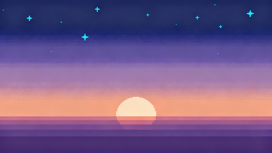 Free Sunset Pixel Art Image - Pixel, Retro, Abstract | Download at ...