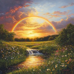 Stream Sunset Free Sunset over stream Image - Sunset, Stream, Meadow | Download at ...