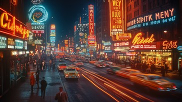Free Vibrant City Night Image - City, Night, Neon | Download at StockCake