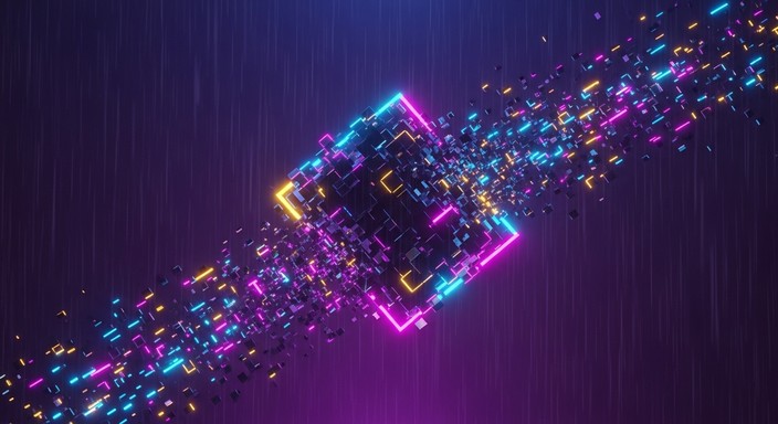 Free Neon Cube Cascade Image - Cyberpunk, Neon, Digital | Download at ...