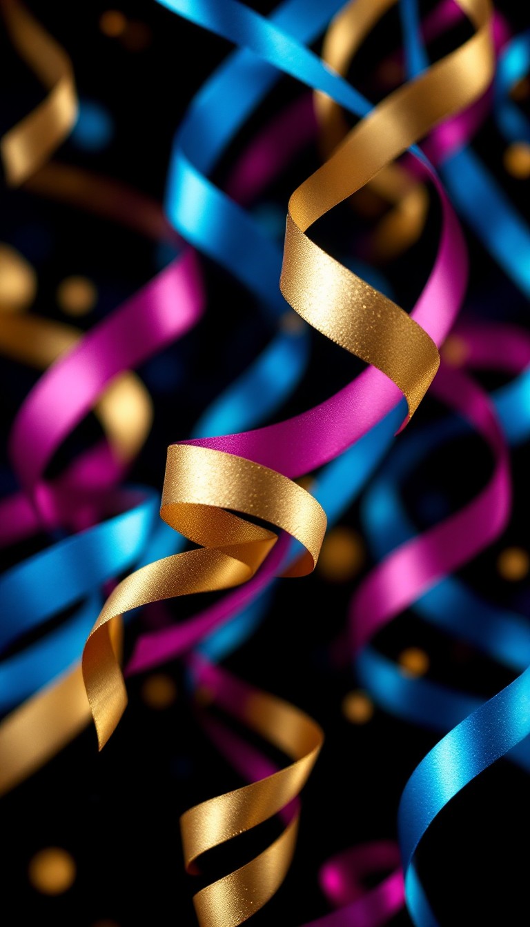 Free Spiraling Metallic Streamers Image - Streamers, Metallic, Spiral ...