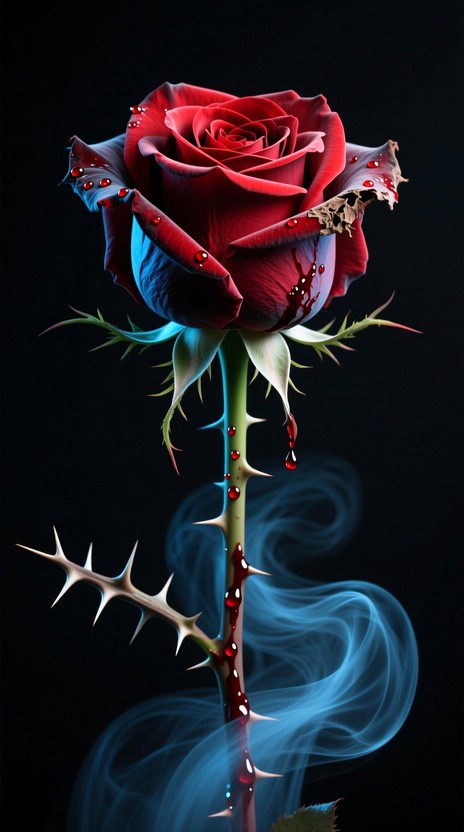 Satanic Roses Free Blood Rose Blooms Image - Rose, Gothic, Dark | Download at StockCake