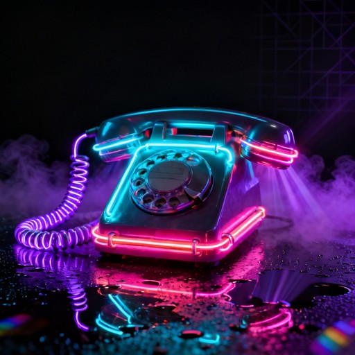 Free Neon Retro Phone Image - Telephone, Neon, Cyberpunk | Download at ...