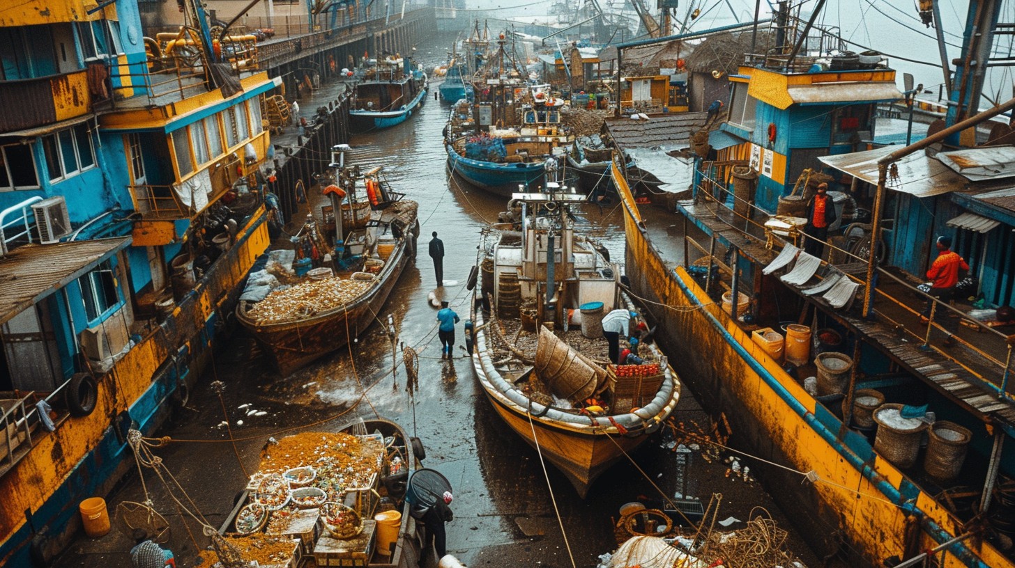 Free Busy Fishing Port Image - Boats, Fishing, Port | Download at StockCake