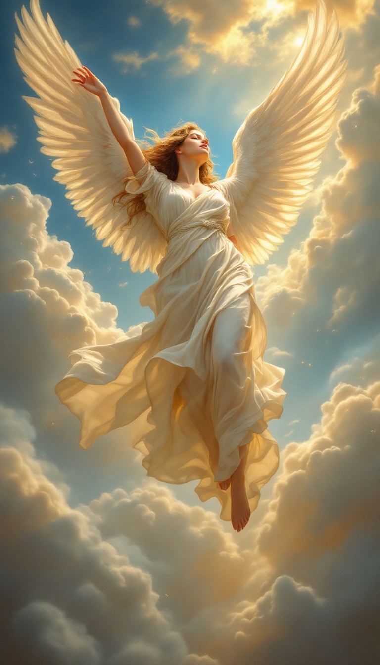 Download Ascending Angel Glows Image - Angel, Divine, Celestial | StockCake