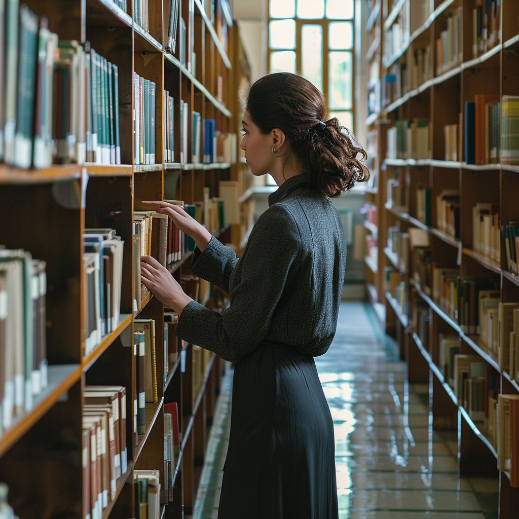 Free Library Book Search Image - Library, Woman, Books | Download at ...
