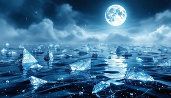 Free Moonlit Ice Symphony Image - Moon, Ice, Reflection | Download at ...