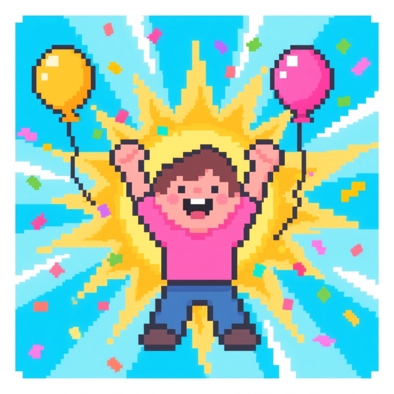 Free Pixel Joy Explosion Image - Pixel, Joy, Celebration | Download at ...