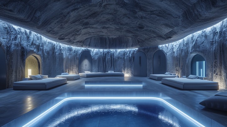 Subterranean Pool Free Futuristic Underground Pool Image - Futuristic, Underground, Pool ...