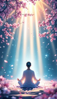 桜の下での瞑想の画像をダウンロード - 瞑想, 禅, スピリチュアル