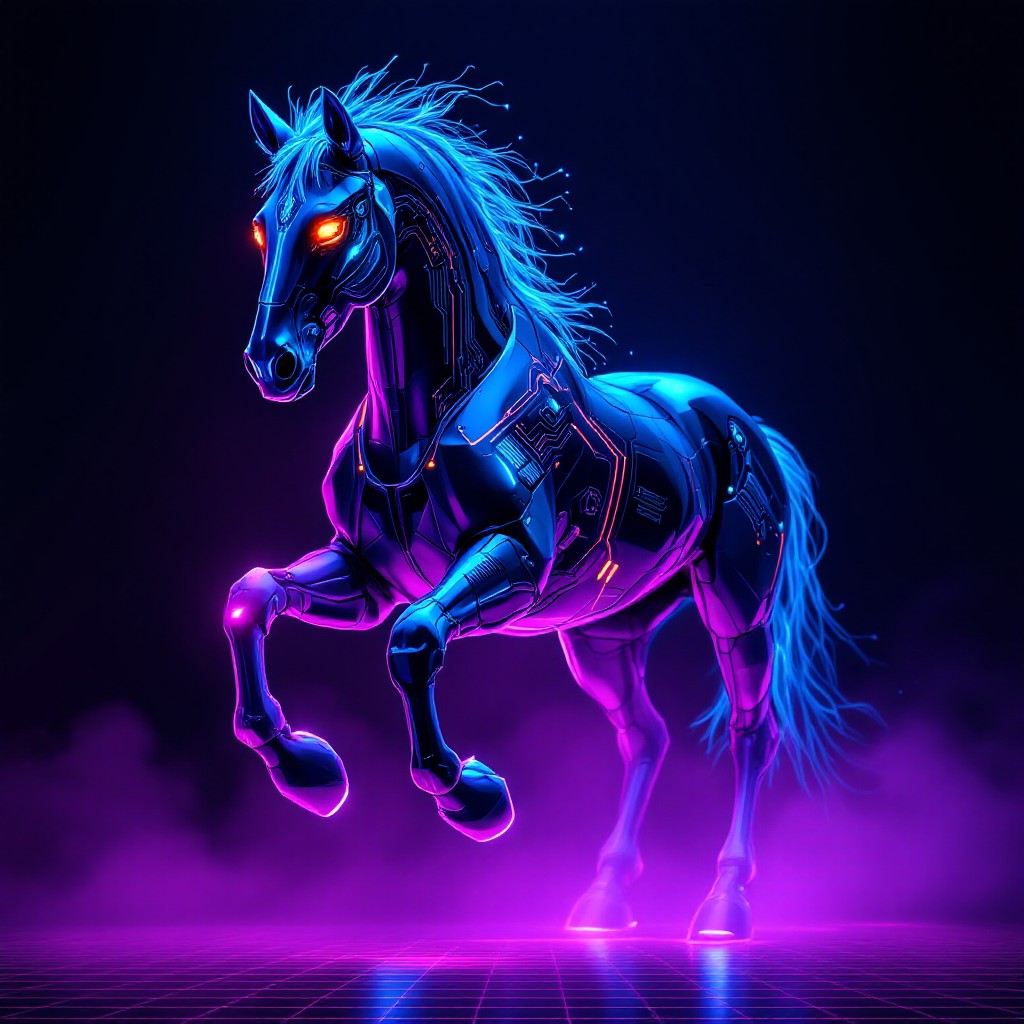 Free Cyberpunk Horse Power Image - Cyberpunk, Horse, Neon | Download at ...