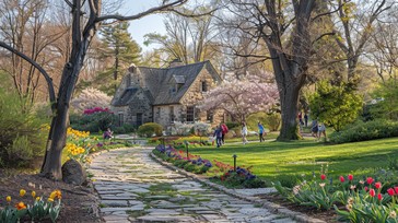 Free Spring Garden Stroll Image - Garden, Flowers, Spring | Download at ...
