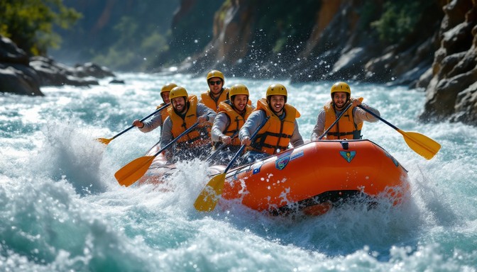 Colorful Rafting Water Free Rapids Adventure Awaits Image - Rafting, Adventure, Rapids ...