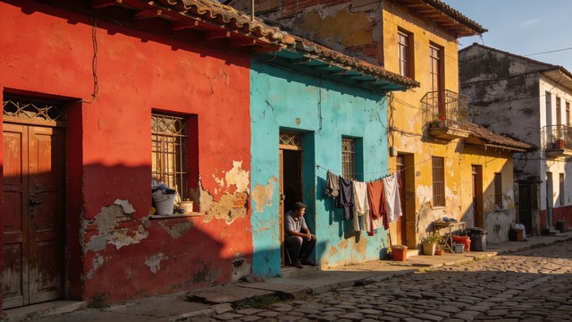 Normal Street Colors Free Colorful Street Life Image - Neighborhood, Colorful, Houses ...