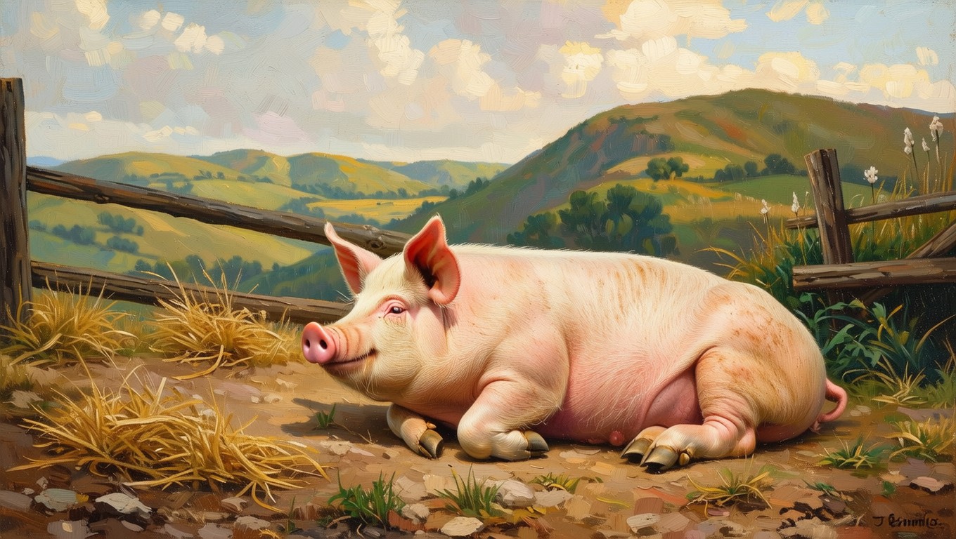 Free Peaceful Pig Resting Image - Pig, Countryside, Pastoral | Download ...
