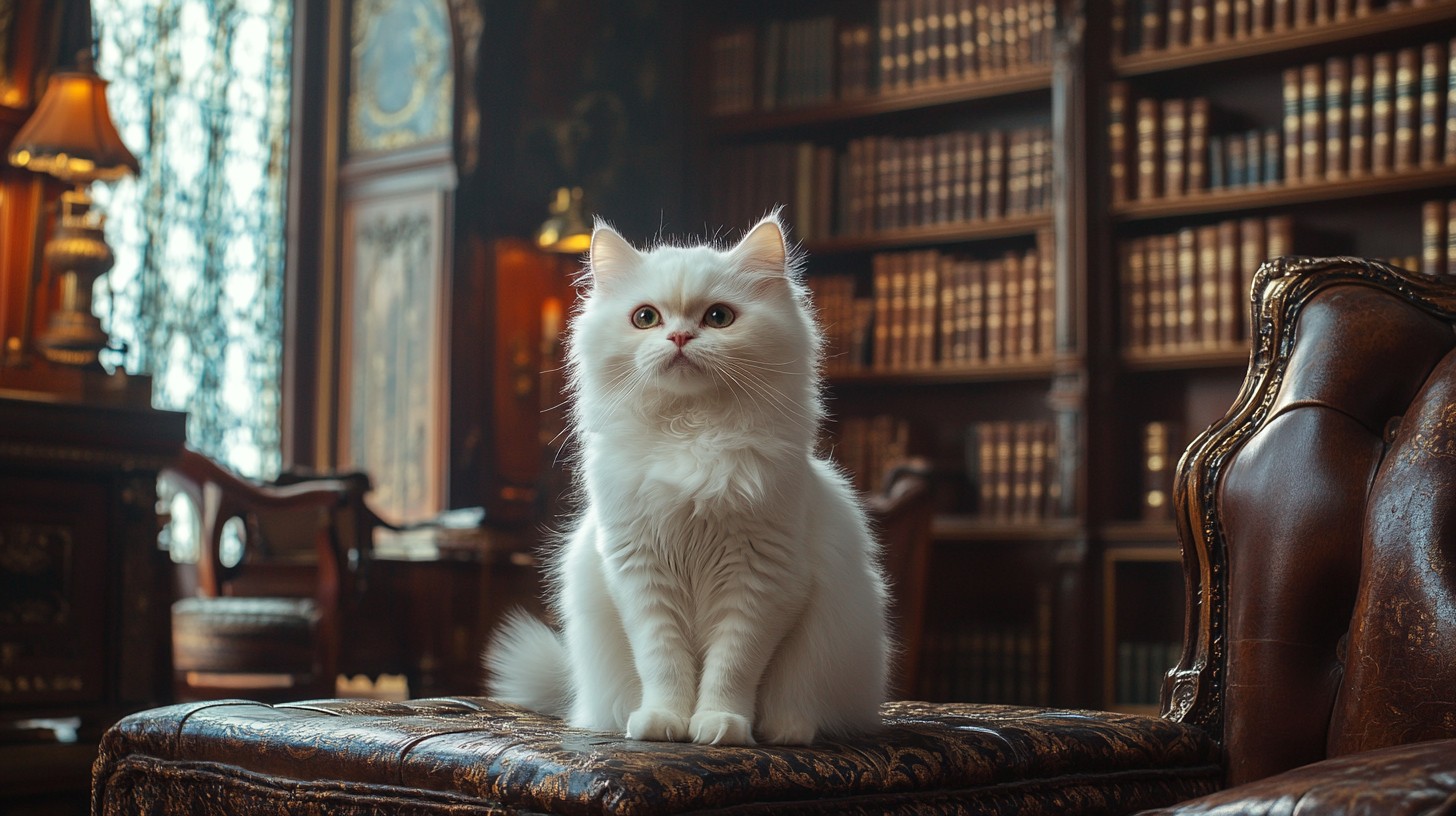 Library Cat Simple Free Regal Library Cat Image - Cat, Library, Elegant | Download at ...
