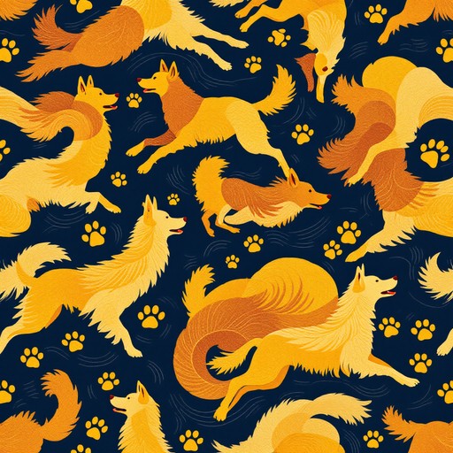 Free Playful Dancing Dogs Image - Dogs, Pattern, Golden | Download at ...