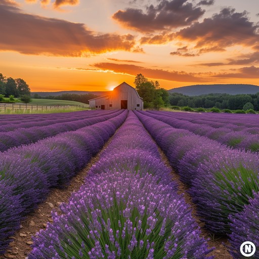 Free Lavender Sunset Serenity Image - Sunset, Lavender, Barn | Download ...