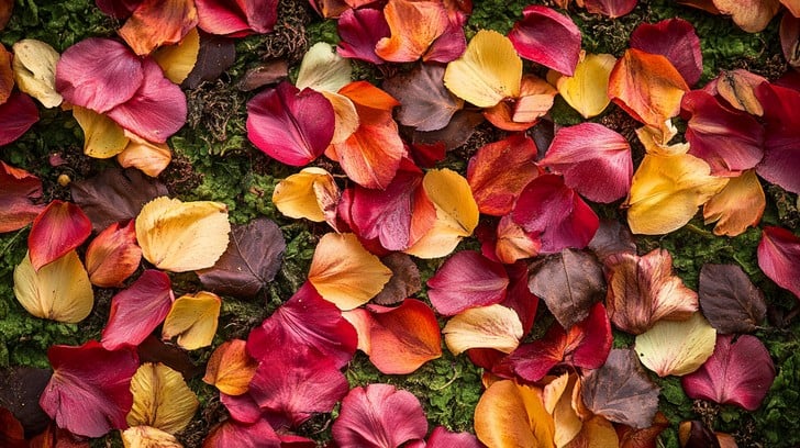 Free Colorful fallen petals Image - Colorful, Petals, Moss | Download ...