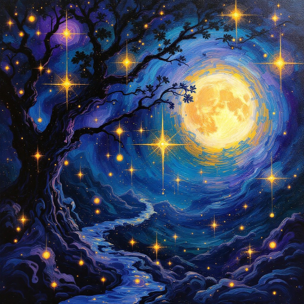 Download Swirling Night Magic Image - Fantasy, Surreal, Night | StockCake