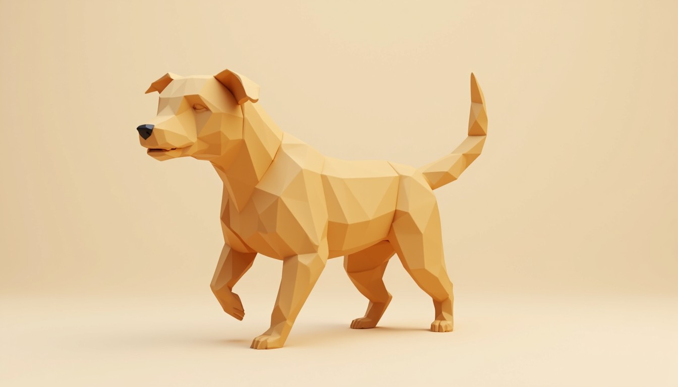 Poly Dogs Free Low-Poly Dog Art Image - Geometric, Dog, 3d | Download at StockCake