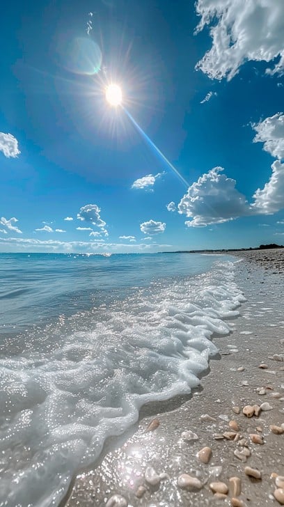 Free Sunny Beach Day Image - Sunlight, Beach, Waves | Download at StockCake