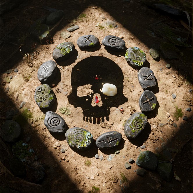 Skull Ritual Scene Free Ancient Mortality Rite Image - Ritual, Skull, Stones | Download at ...