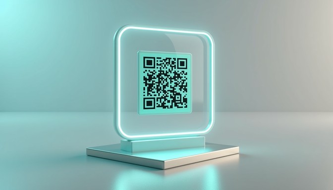 Free Floating QR Display Image - Qr, Teal, Floating | Download at StockCake