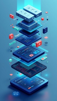 Free Tech Stack Visualization Image - Interface, Isometric, Layers ...
