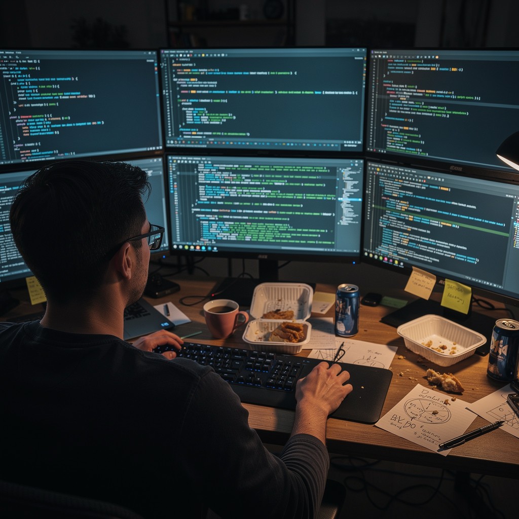Free Coding Through Night Image - Programmer, Developer, Coding ...