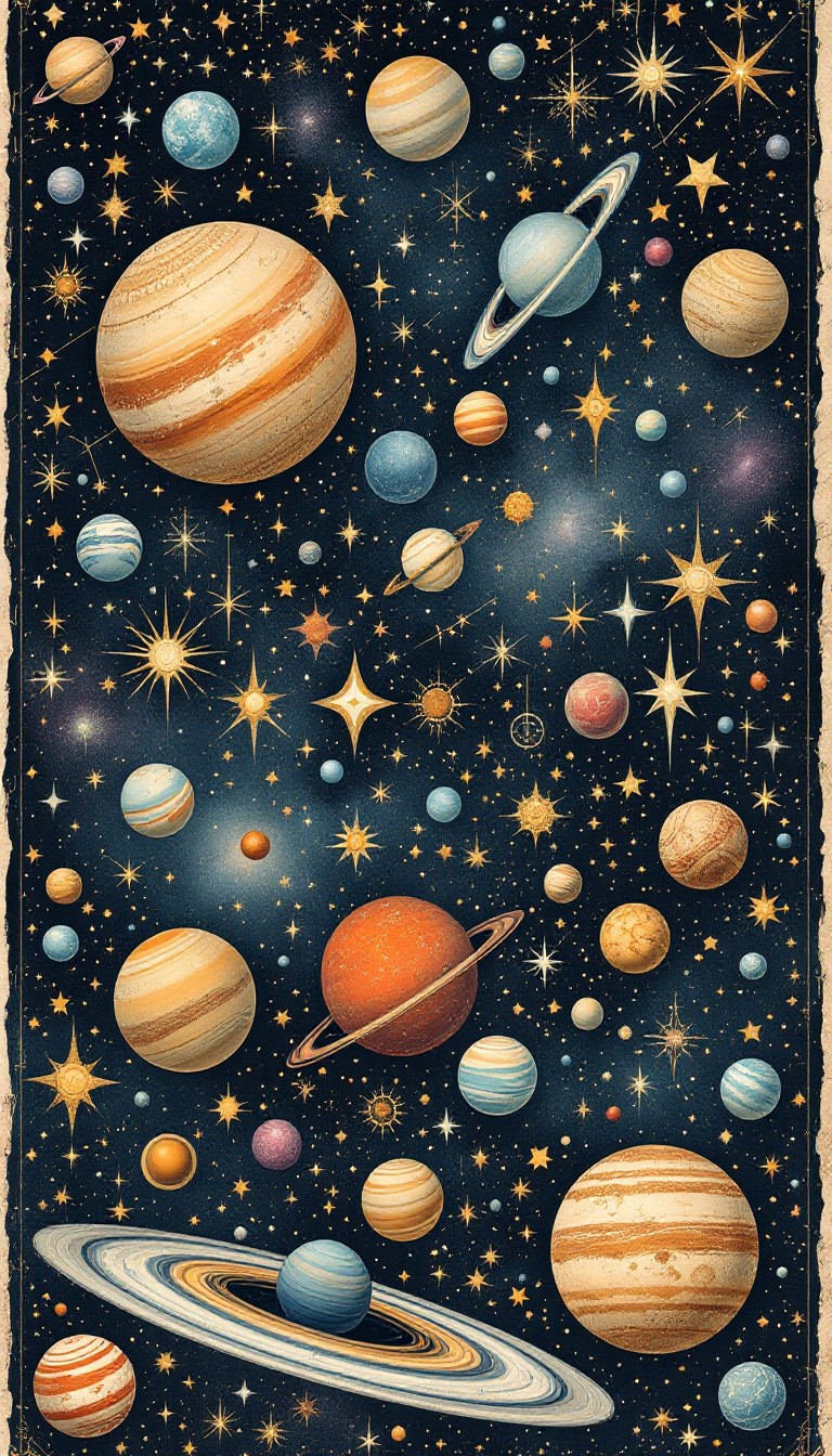 Free Vintage Cosmic Collection Image - Planets, Stars, Astronomy ...