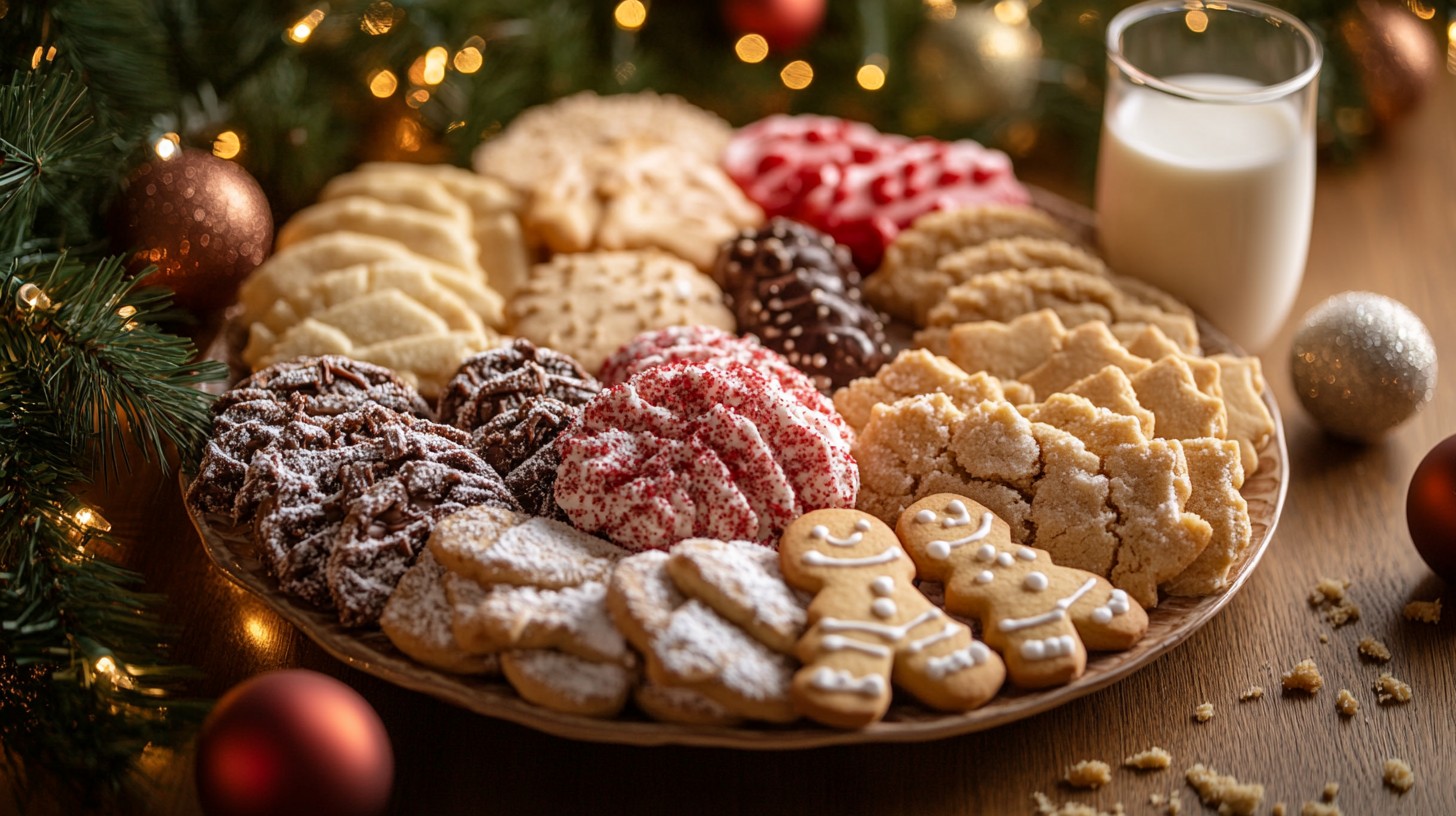 Free Festive Cookie Platter Image - Cookies, Milk, Christmas | Download ...