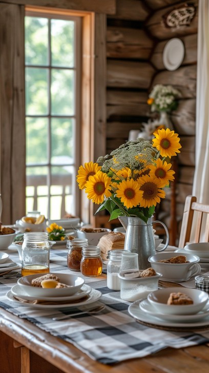 Rustic Breakfast Image Free Rustic Outdoor Breakfast Image - Sunflowers, Breakfast, Rustic ...