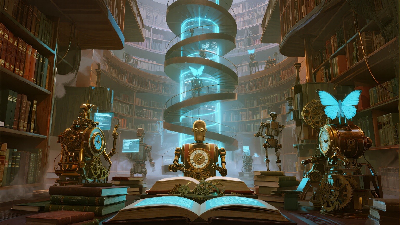 Free Clockwork Library Realm Photo - Library, Clockwork, Mechanical ...